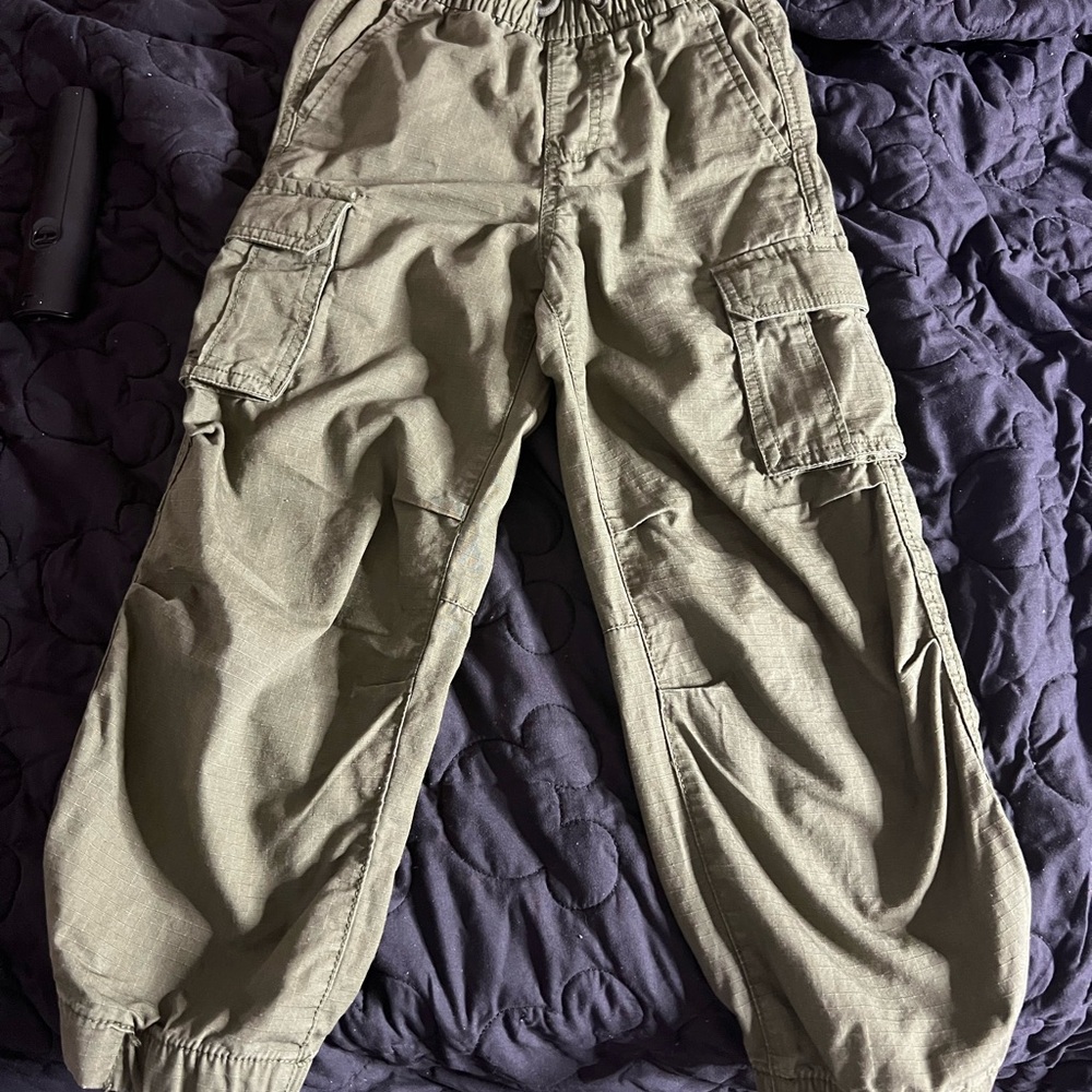 Boys Olive Cargo Pants